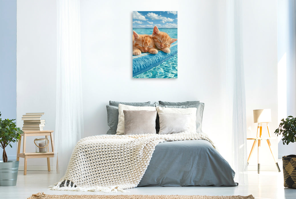 Premium Textil-Leinwand Kuschelzeit ist Lieblingszeit