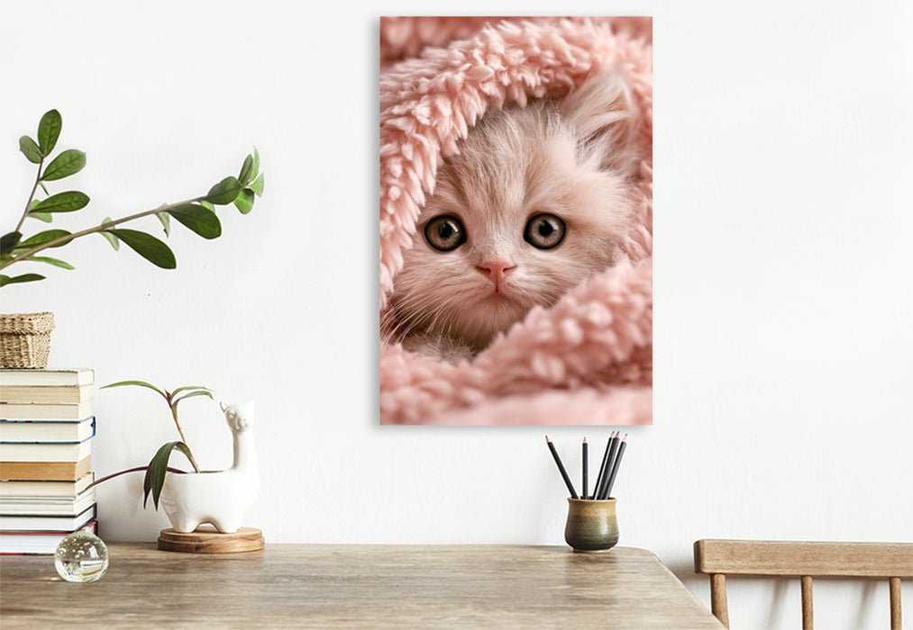 Premium Textil-Leinwand Ein Motiv aus dem Kalender Spaß mit Katzen