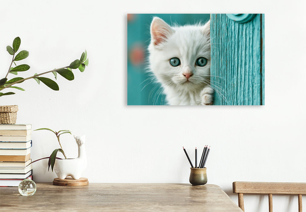 Premium Textil-Leinwand Ein Motiv aus dem Kalender Neugierig auf das Leben!