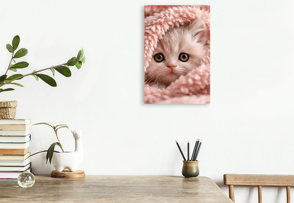Premium Textil-Leinwand Ein Motiv aus dem Kalender Spaß mit Katzen