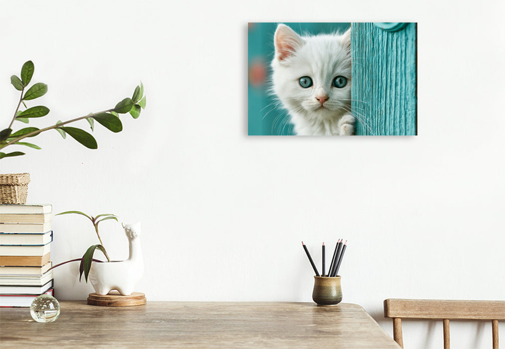 Premium Textil-Leinwand Ein Motiv aus dem Kalender Neugierig auf das Leben!