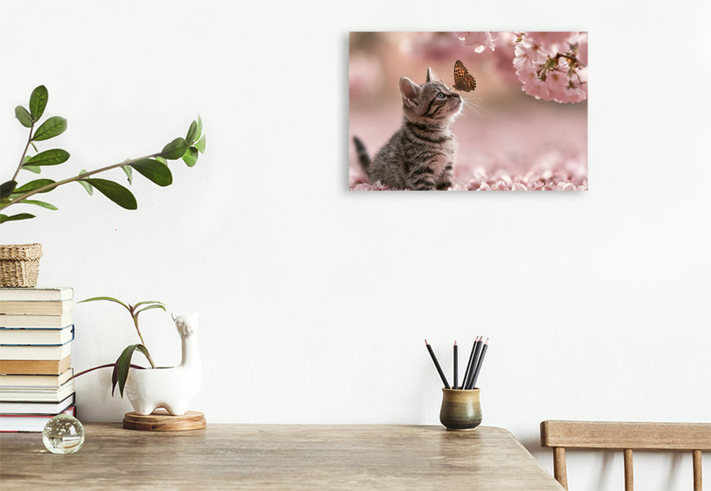 Premium Textil-Leinwand Ein Motiv aus dem Kalender Neugierig auf das Leben!