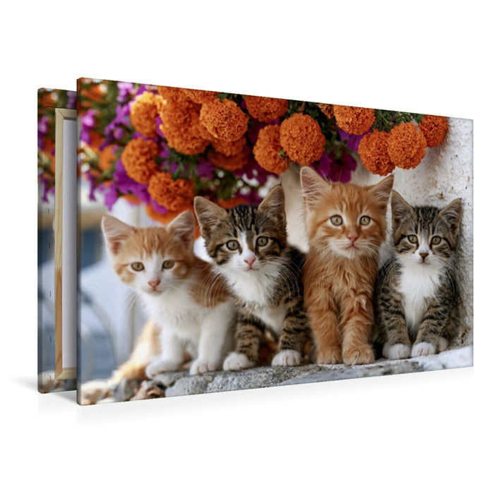 Premium Textil-Leinwand Freunde machen jeden Tag schöner