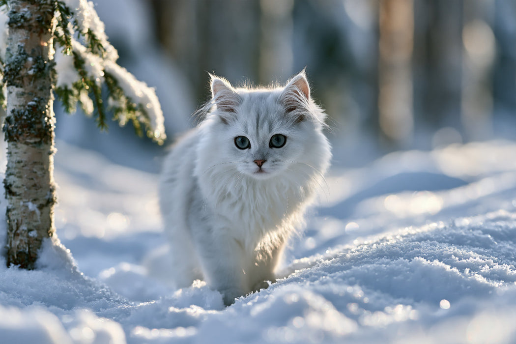 Premium Textil-Leinwand Schnee? Einfach zauberhaft.