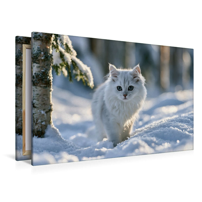 Premium Textil-Leinwand Schnee? Einfach zauberhaft.