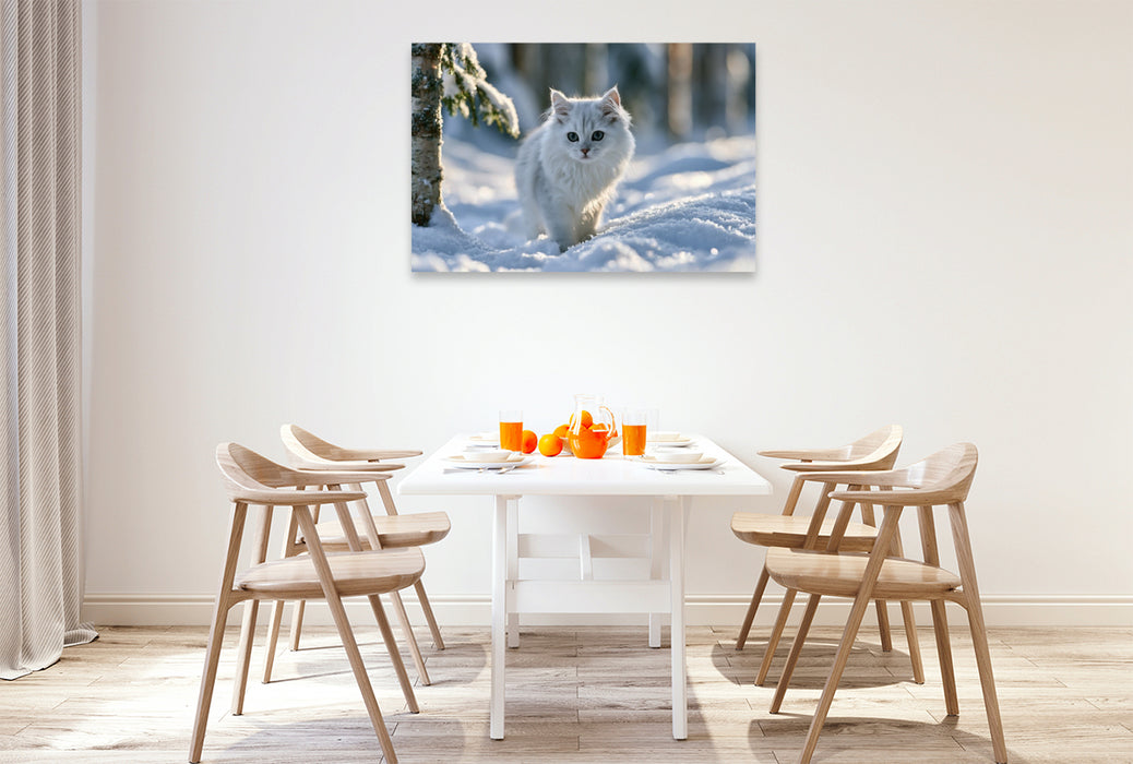 Premium Textil-Leinwand Schnee? Einfach zauberhaft.