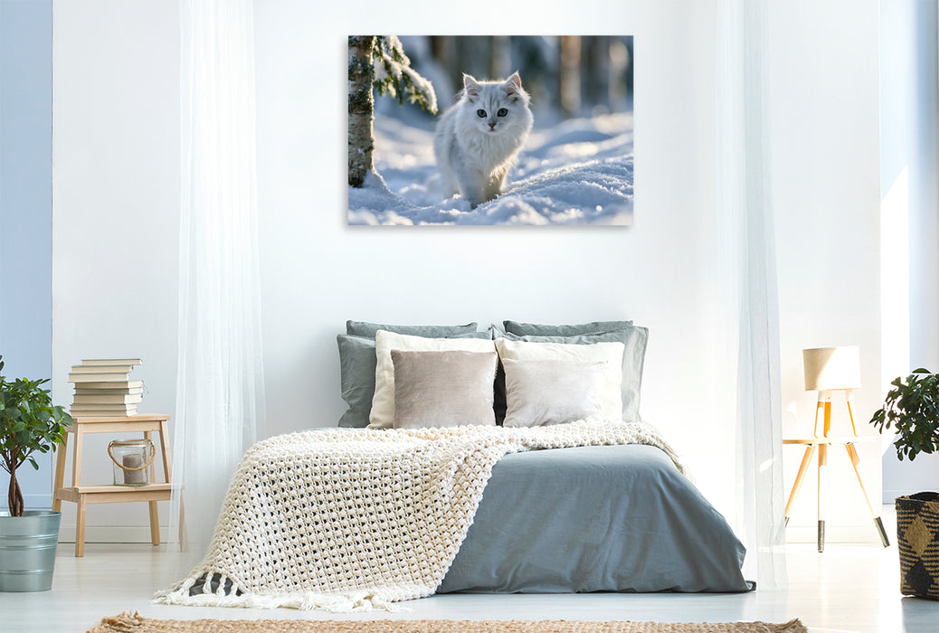 Premium Textil-Leinwand Schnee? Einfach zauberhaft.