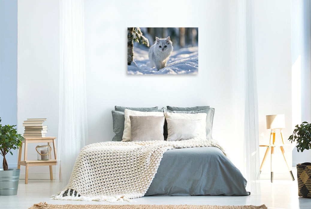 Premium Textil-Leinwand Schnee? Einfach zauberhaft.