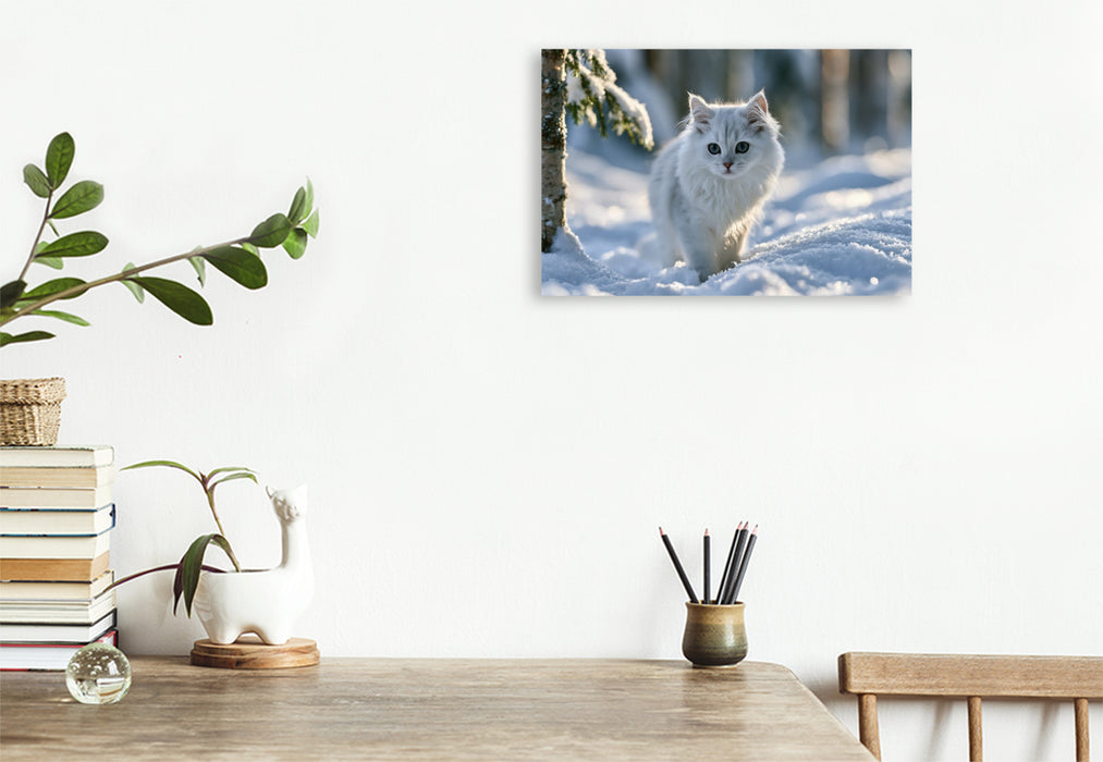 Premium Textil-Leinwand Schnee? Einfach zauberhaft.