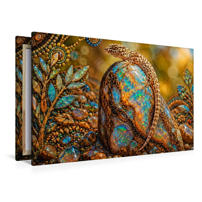 Premium Textil-Leinwand Marmorgecko - Murray Bridge