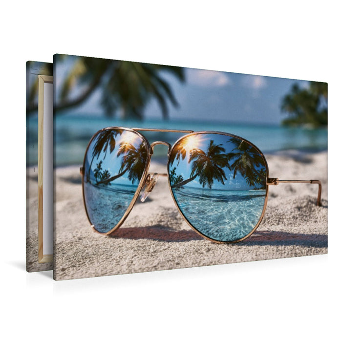Premium Textil-Leinwand Erste Sonnenstrahlen