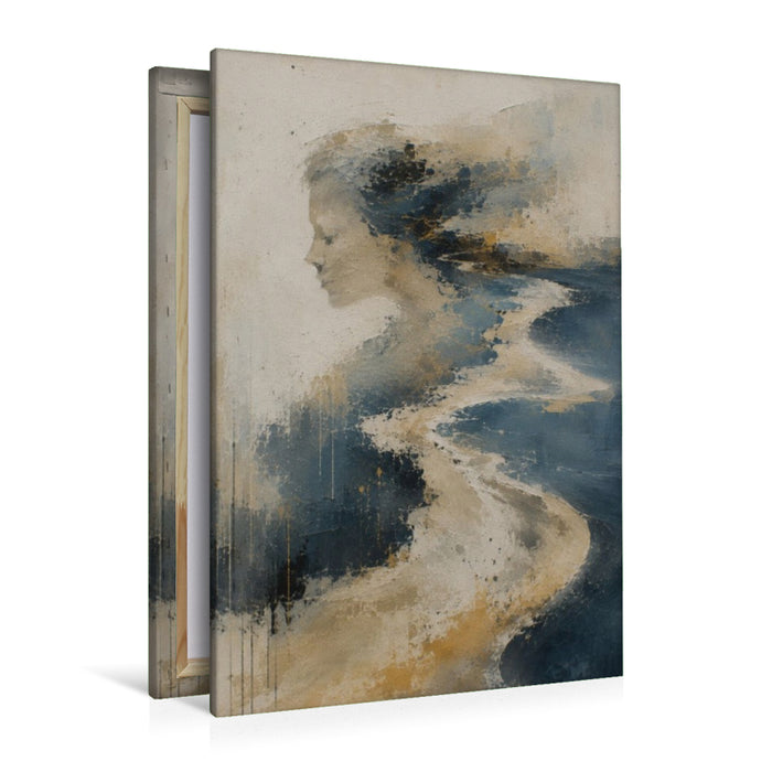 Premium Textil-Leinwand Fluss der Gedanken