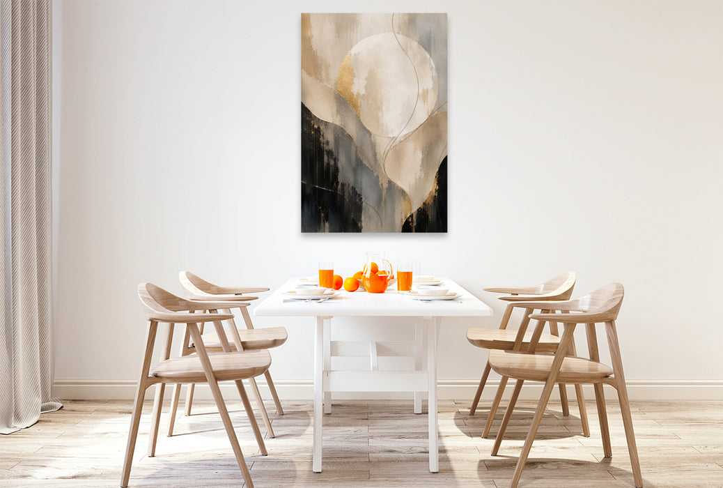 Premium Textil-Leinwand Stiller Mond