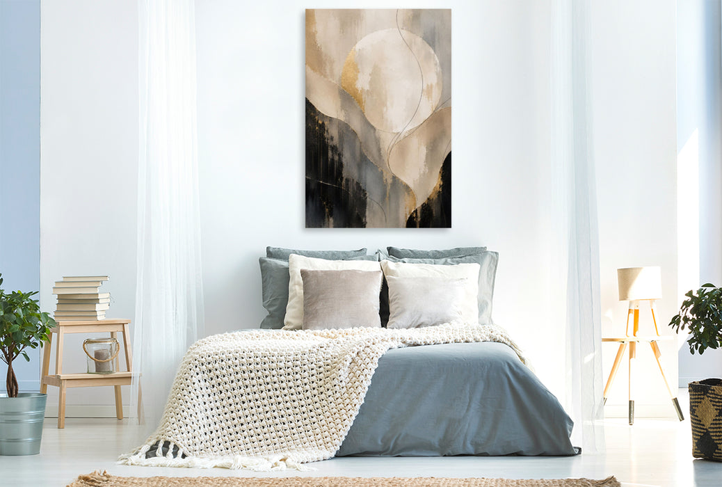 Premium Textil-Leinwand Stiller Mond