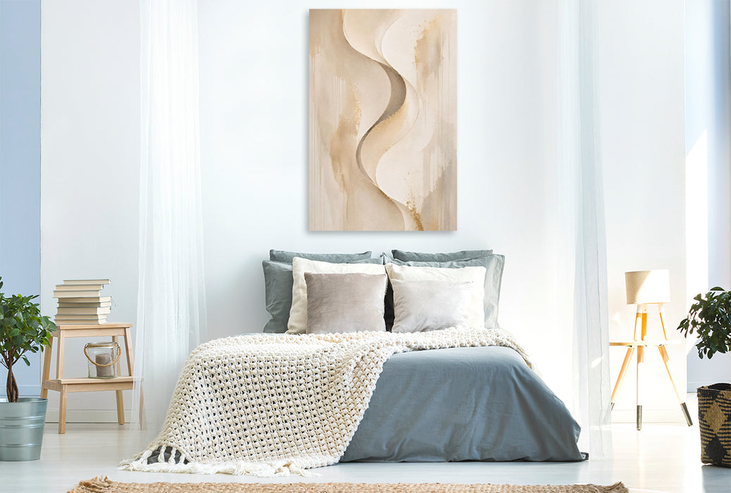 Premium Textil-Leinwand Sanfte Wellen