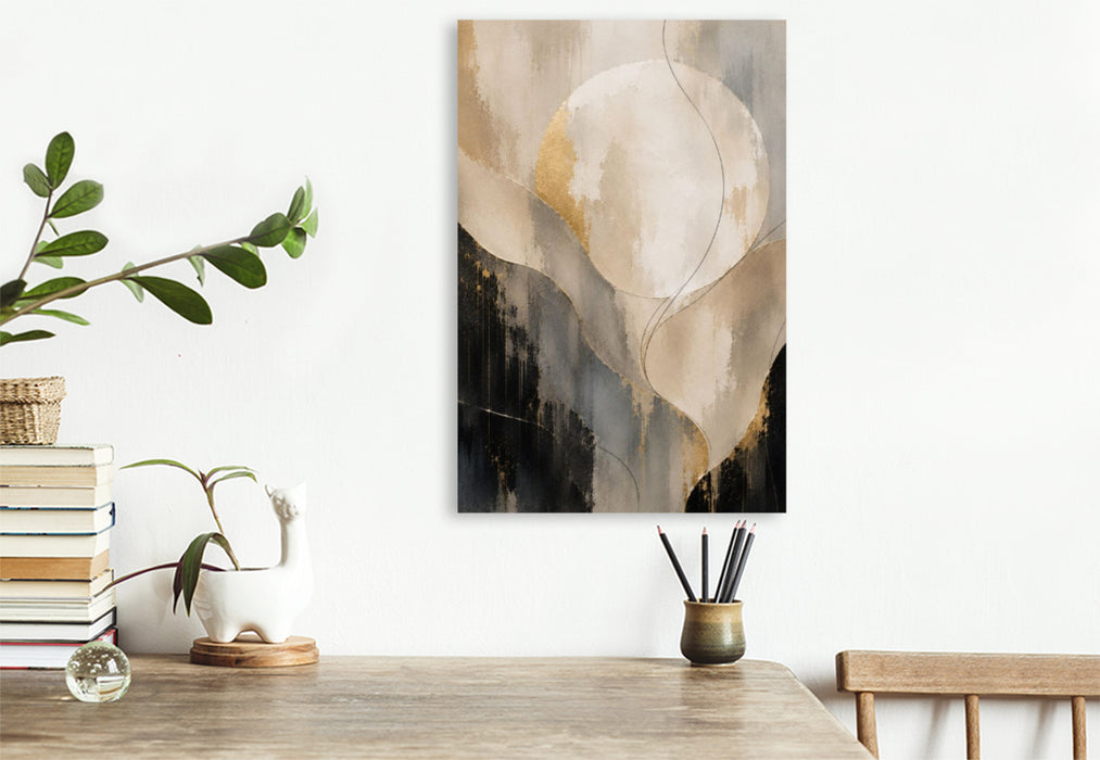 Premium Textil-Leinwand Stiller Mond