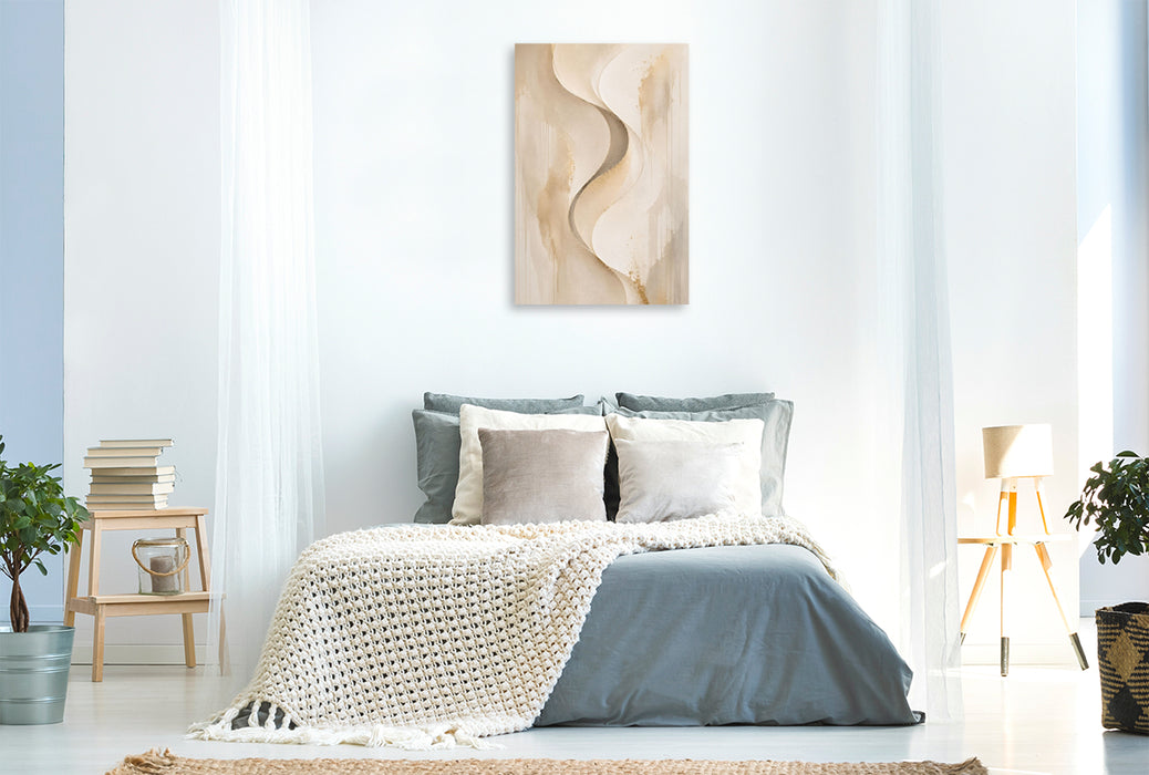 Premium Textil-Leinwand Sanfte Wellen