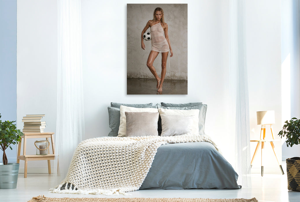 Premium Textil-Leinwand Selbstbewusst voraus