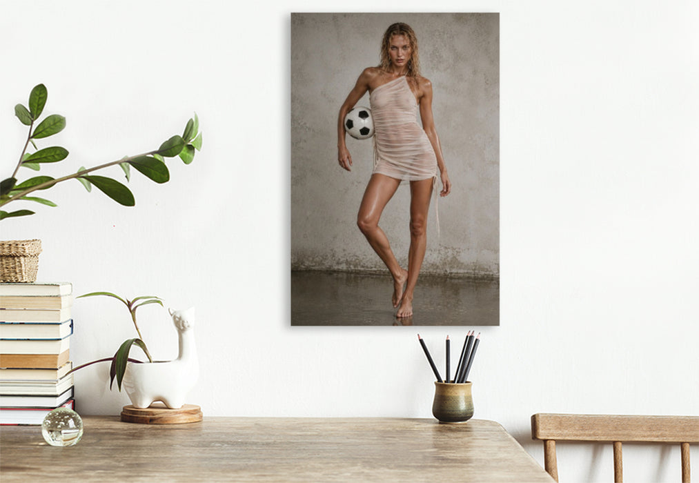 Premium Textil-Leinwand Selbstbewusst voraus
