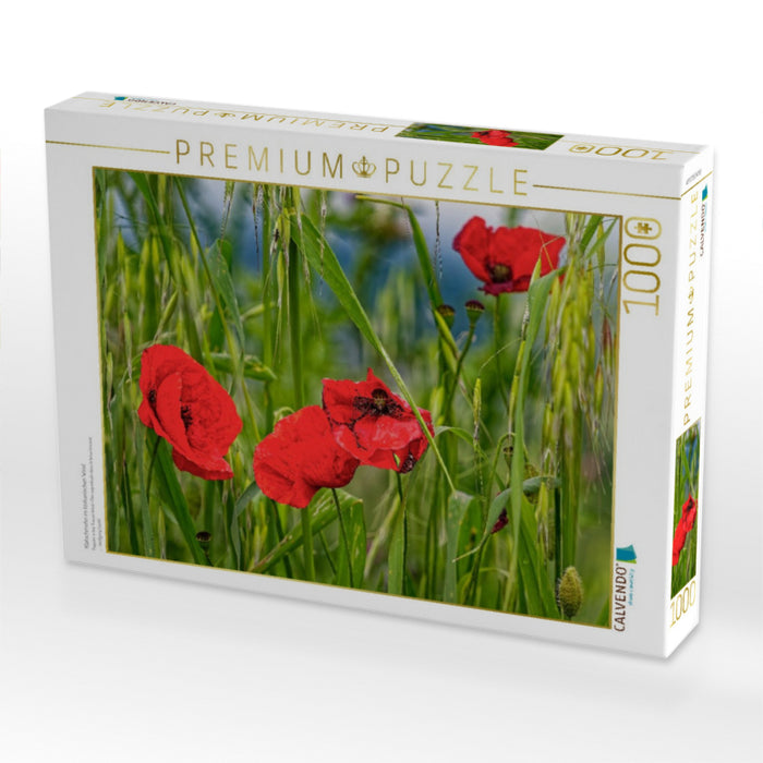 Klatschmohn im toskanischen Wind - CALVENDO Foto-Puzzle'