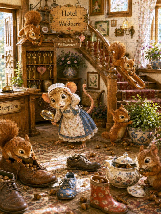 Die Eichhörnchen sind los - CALVENDO Foto-Puzzle'