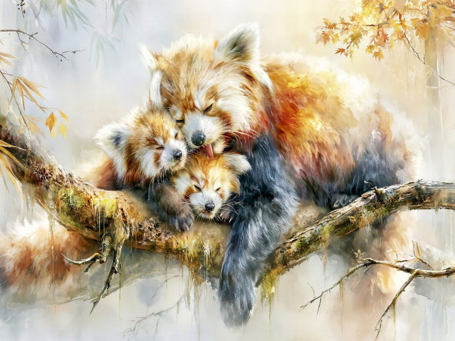 Auch Panda-Mamas lieben den Mittagsschlaf - CALVENDO Foto-Puzzle'