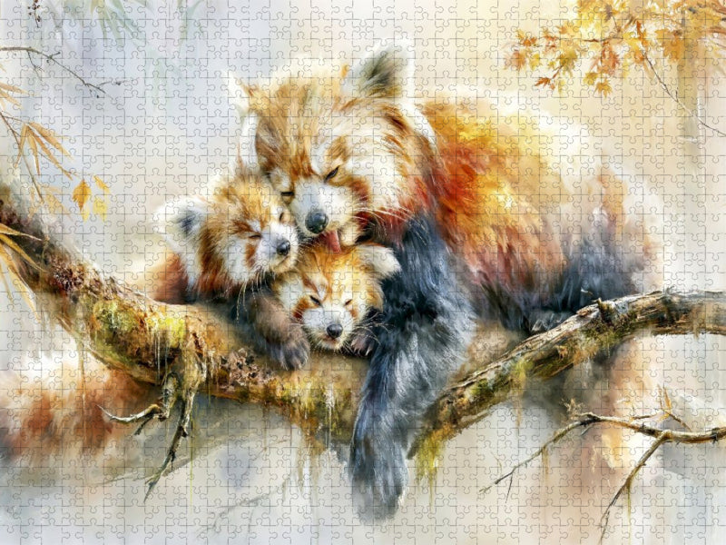 Auch Panda-Mamas lieben den Mittagsschlaf - CALVENDO Foto-Puzzle'