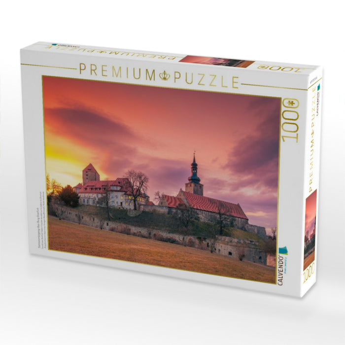 Sonnenuntergang über Burg Querfurt - CALVENDO Foto-Puzzle'