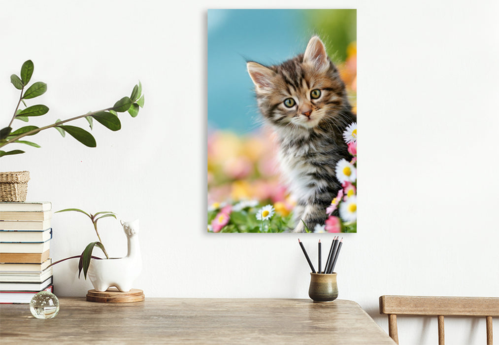 Premium Textil-Leinwand Ein Motiv aus dem Kalender Spaß mit Katzen
