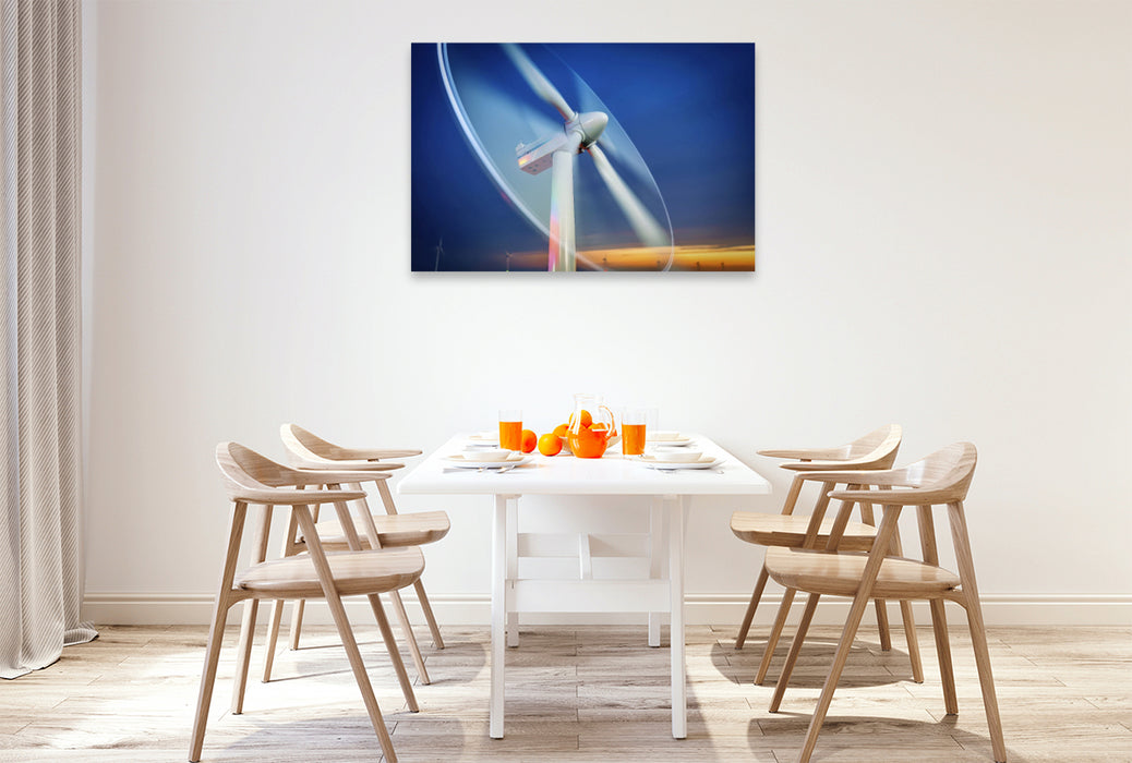 Premium Textil-Leinwand Ein Motiv aus dem Kalender Erneuerbare Energien sind die Zukunft