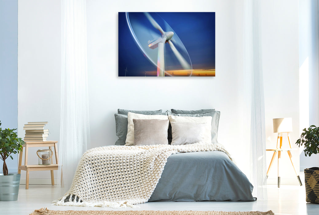 Premium Textil-Leinwand Ein Motiv aus dem Kalender Erneuerbare Energien sind die Zukunft