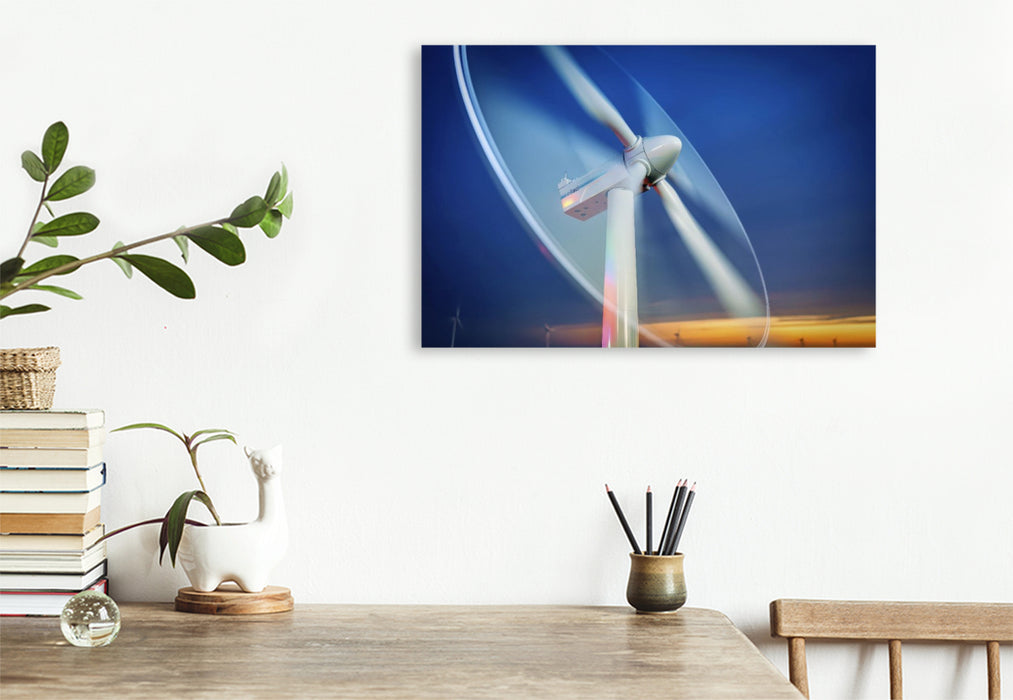 Premium Textil-Leinwand Ein Motiv aus dem Kalender Erneuerbare Energien sind die Zukunft