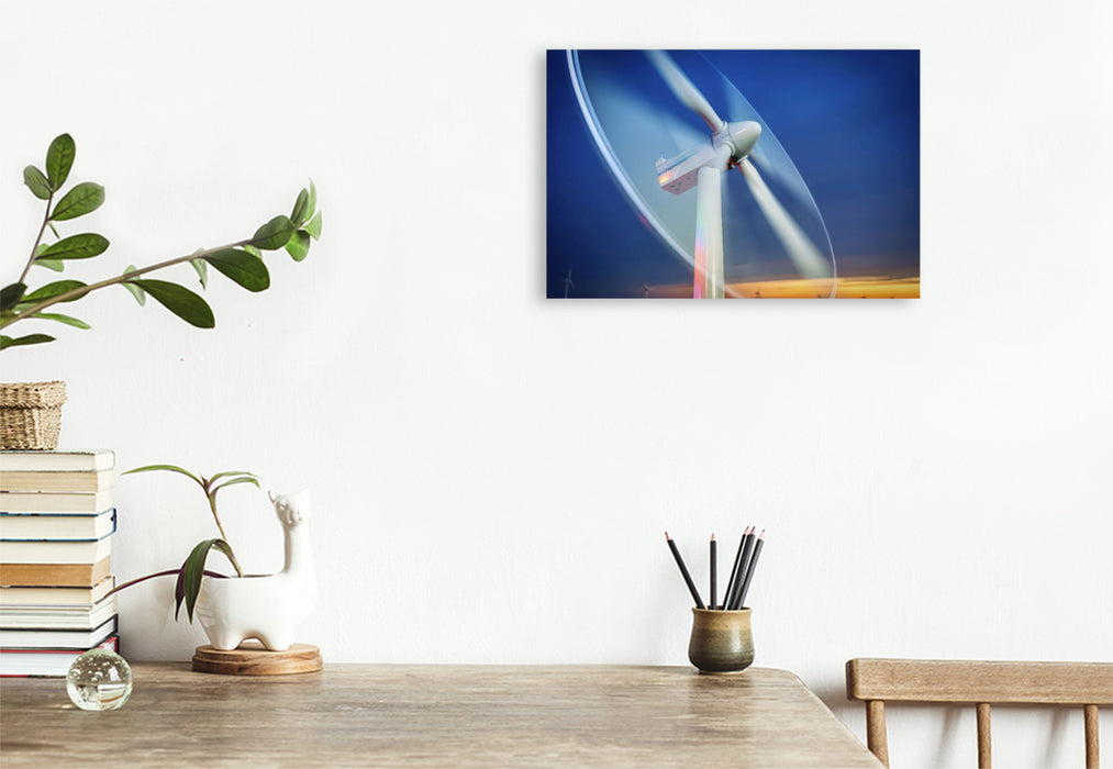 Premium Textil-Leinwand Ein Motiv aus dem Kalender Erneuerbare Energien sind die Zukunft