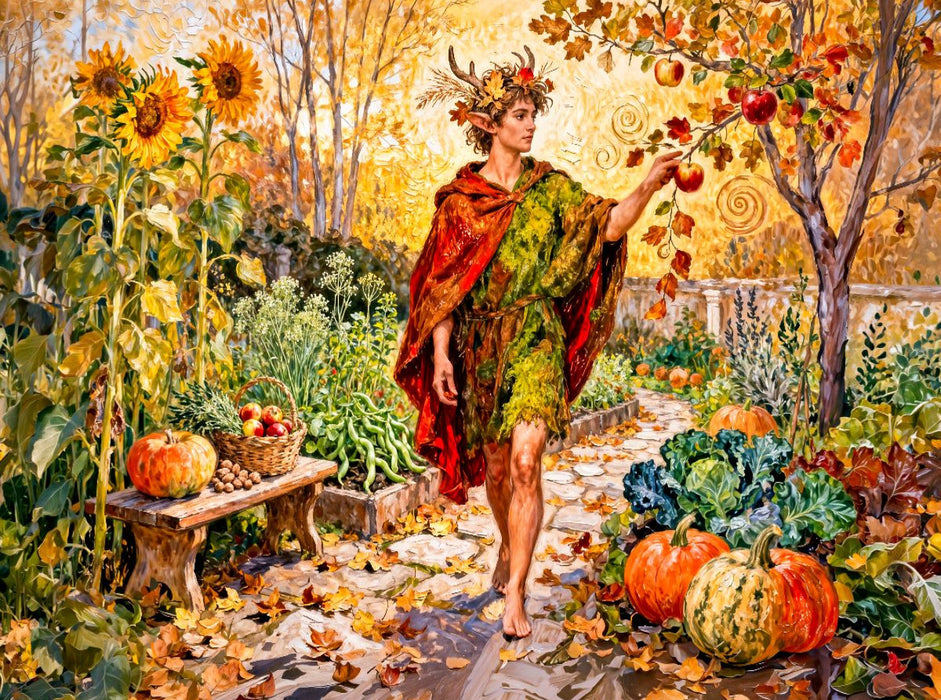 Faunus – Römischer Gott der Obstgärten im Spätsommer - CALVENDO Foto-Puzzle'