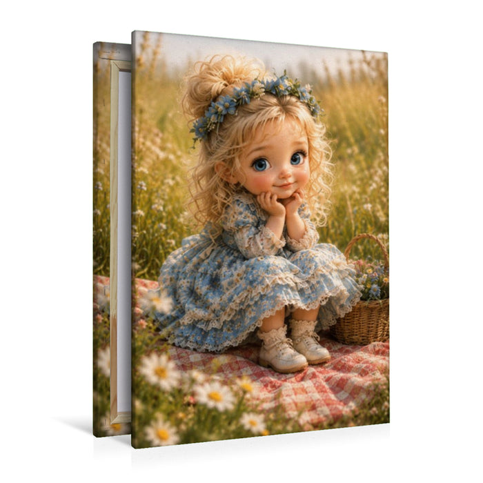 Premium Textil-Leinwand Kleine Blumenkönigin