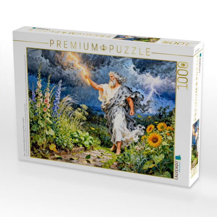 Zeus – Griechischer Gott des Sommergewitters im Garten - CALVENDO Foto-Puzzle'