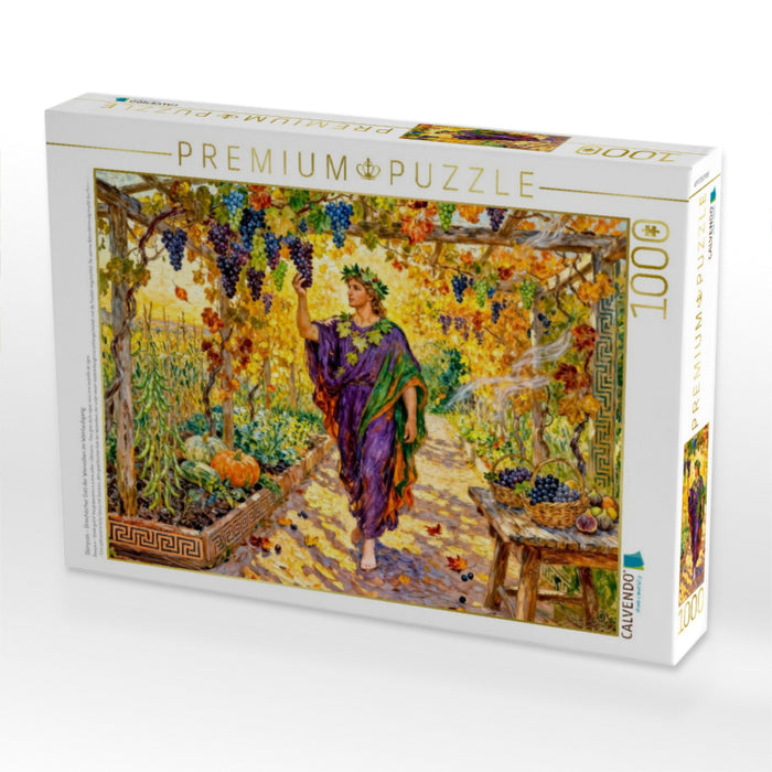 Dionysos – Griechischer Gott der Weinreben im Weinlaubgang - CALVENDO Foto-Puzzle'