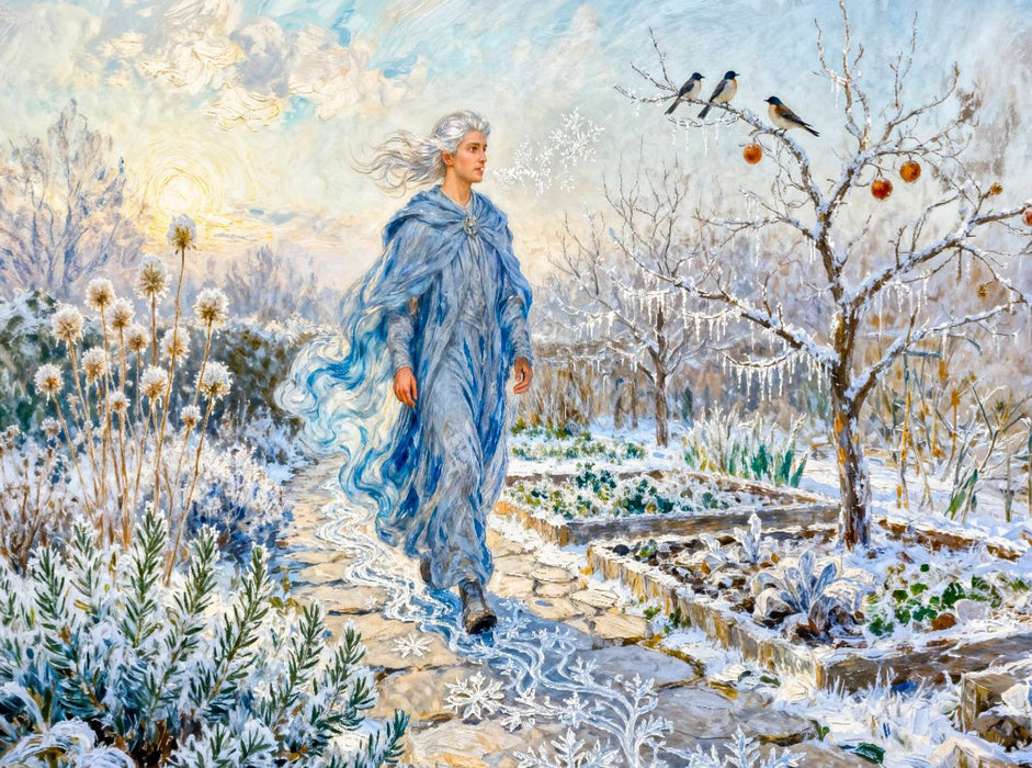 Boreas - Griechischer Gott des Nordwinds im Wintergarten - CALVENDO Foto-Puzzle'