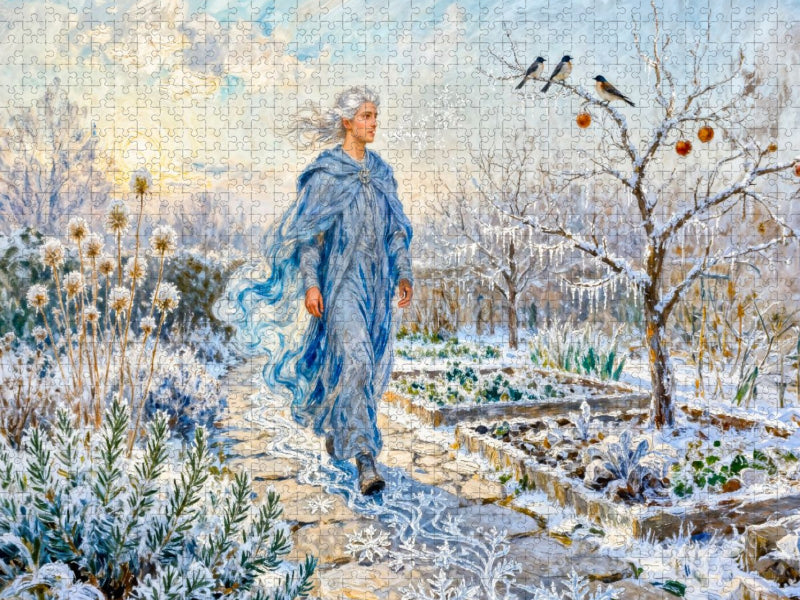 Boreas - Griechischer Gott des Nordwinds im Wintergarten - CALVENDO Foto-Puzzle'