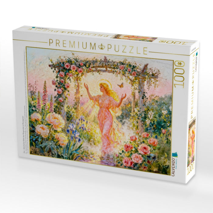 Eos – Griechische Göttin der Morgenröte im Rosengarten - CALVENDO Foto-Puzzle'