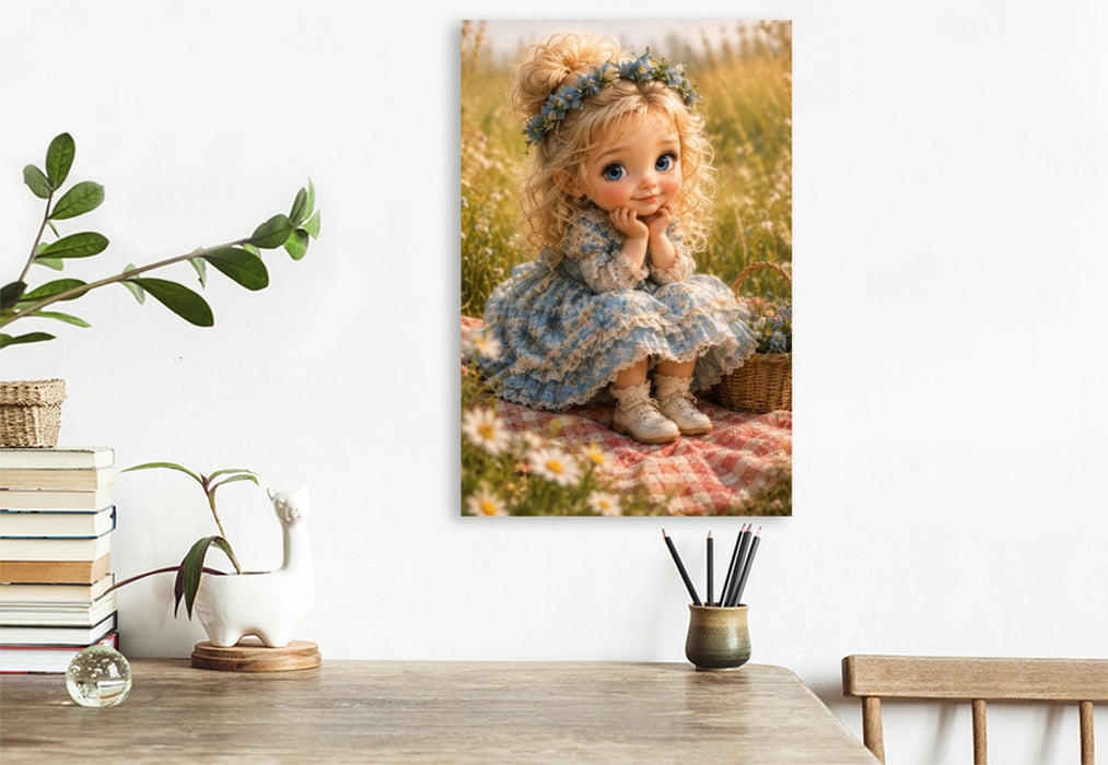 Premium Textil-Leinwand Kleine Blumenkönigin