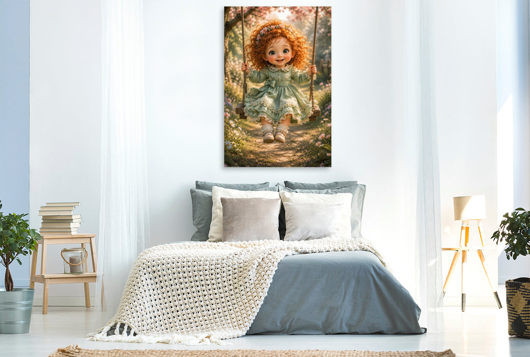 Premium Textil-Leinwand Schaukel ins Glück
