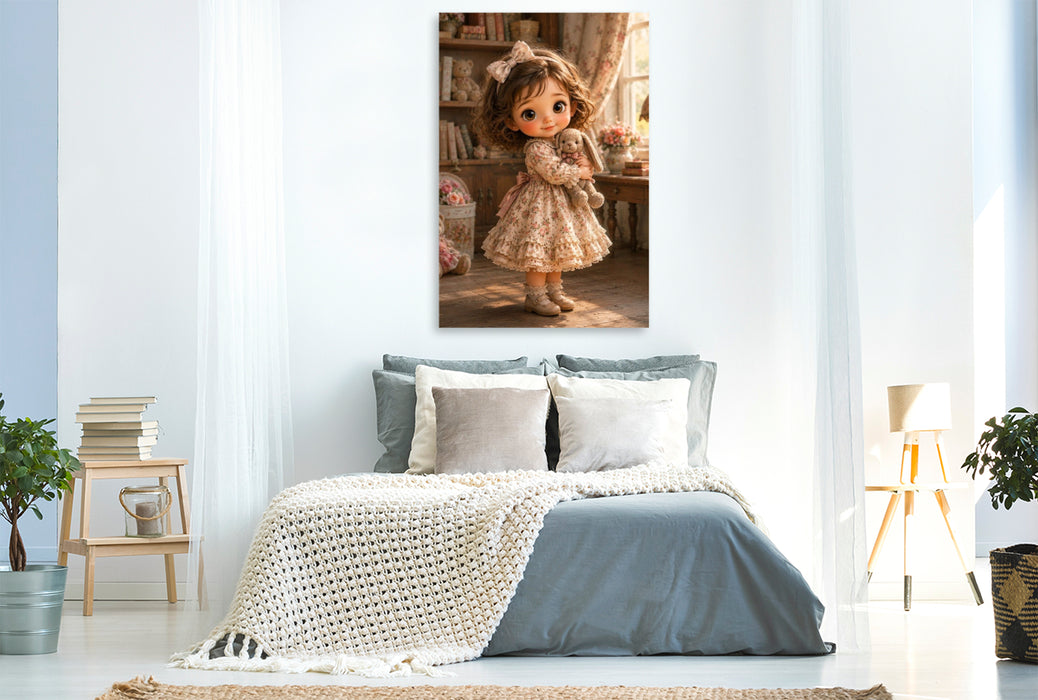 Premium Textil-Leinwand Kuschelzeit