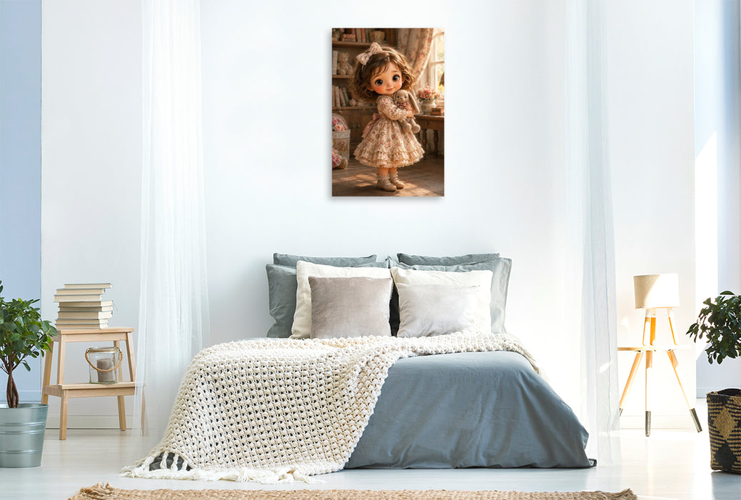 Premium Textil-Leinwand Kuschelzeit