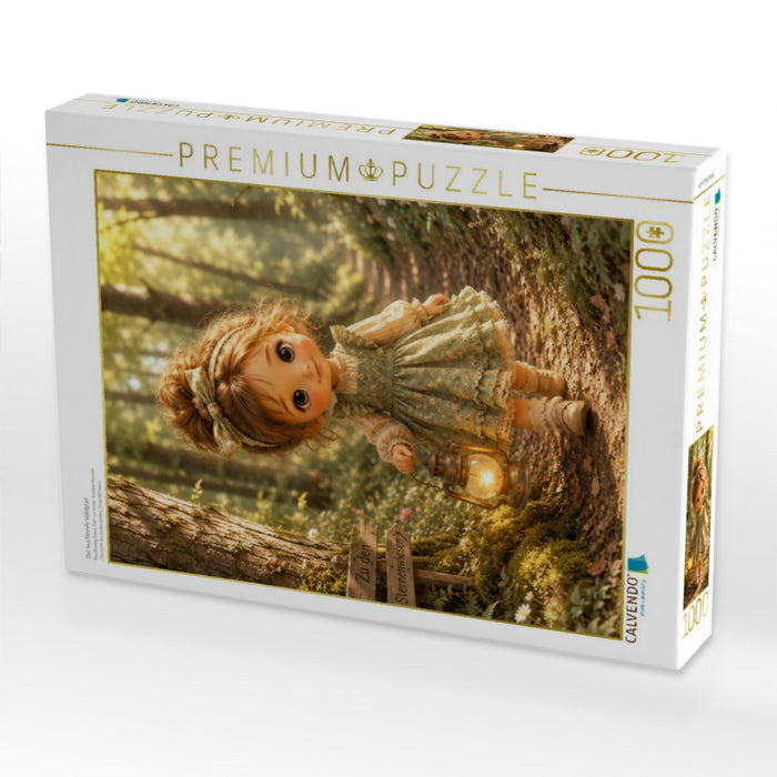 Der leuchtende Waldpfad - CALVENDO Foto-Puzzle'