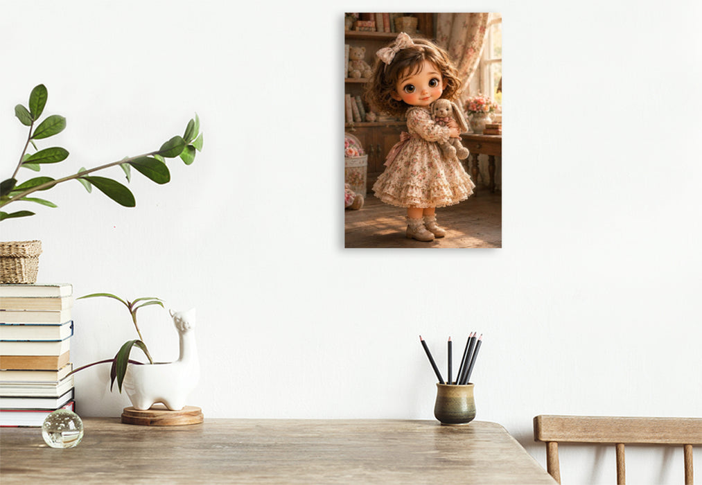 Premium Textil-Leinwand Kuschelzeit
