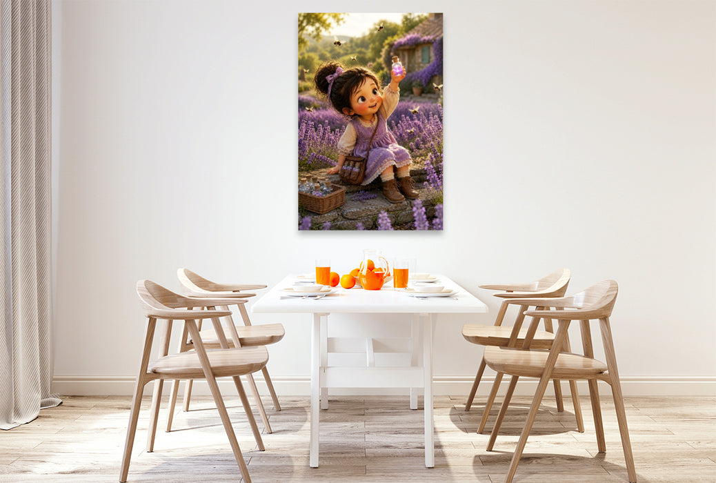 Premium Textil-Leinwand Violetter Sommerzauber
