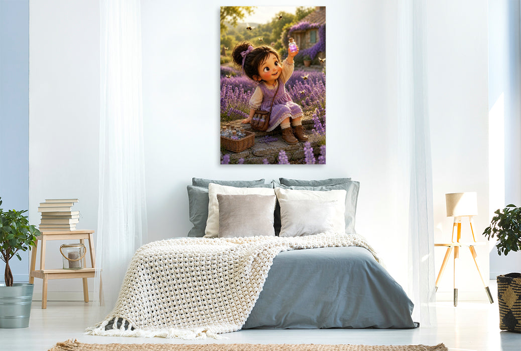 Premium Textil-Leinwand Violetter Sommerzauber