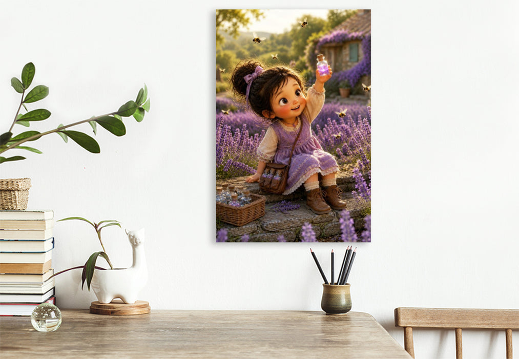 Premium Textil-Leinwand Violetter Sommerzauber