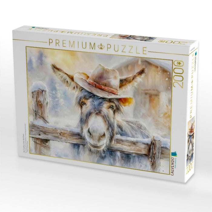 Der Cowboy unter den Eseln - CALVENDO Foto-Puzzle'